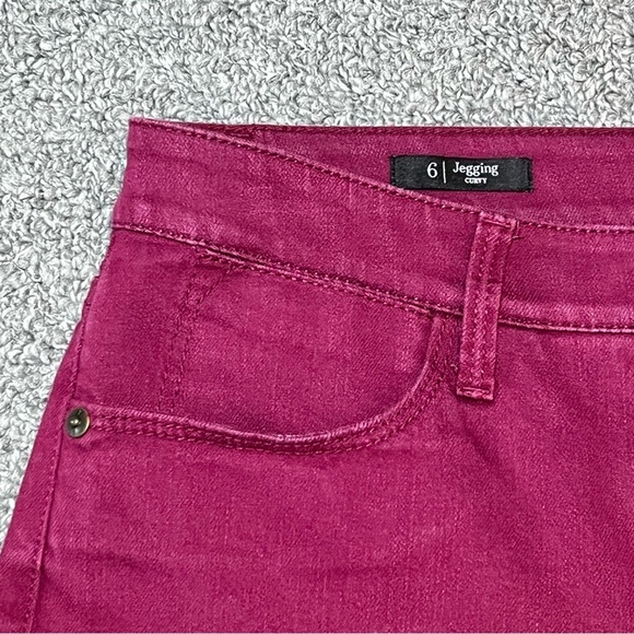Talbots Jegging Curvy Jeans Womens Size 6 Burgundy Mid Rise Ankle - Picture 7 of 10